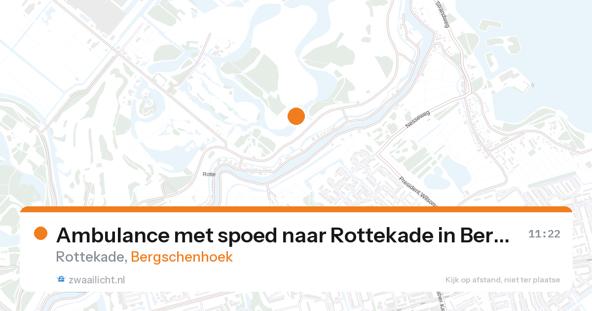 Ambulance met spoed naar Rottekade in Bergschenhoek — 28 aug 2026