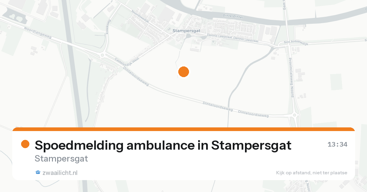 Spoedmelding ambulance in Stampersgat — 16 aug 2026