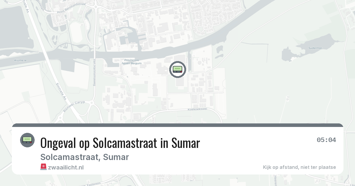 Ongeval op Solcamastraat in Sumar — 25 feb 2026