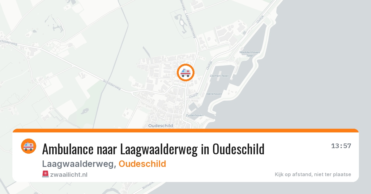 Ambulance naar Laagwaalderweg in Oudeschild — 14 jun 2026