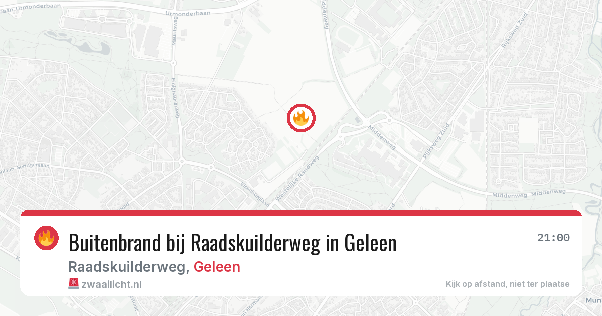 Buitenbrand bij Raadskuilderweg in Geleen — 11 jul 2026