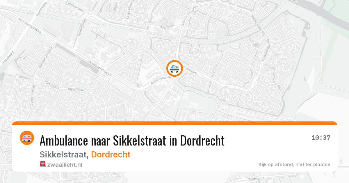 Ambulance naar Sikkelstraat in Dordrecht — 25 jul 2026