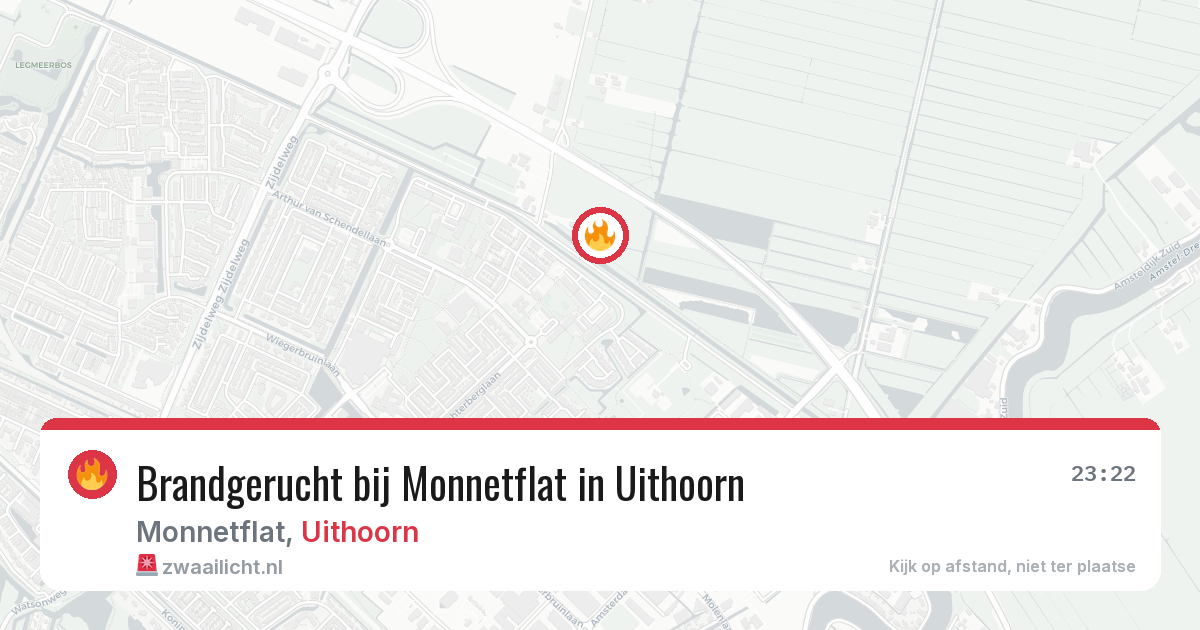 Brandgerucht bij Monnetflat in Uithoorn — 29 mei 2026