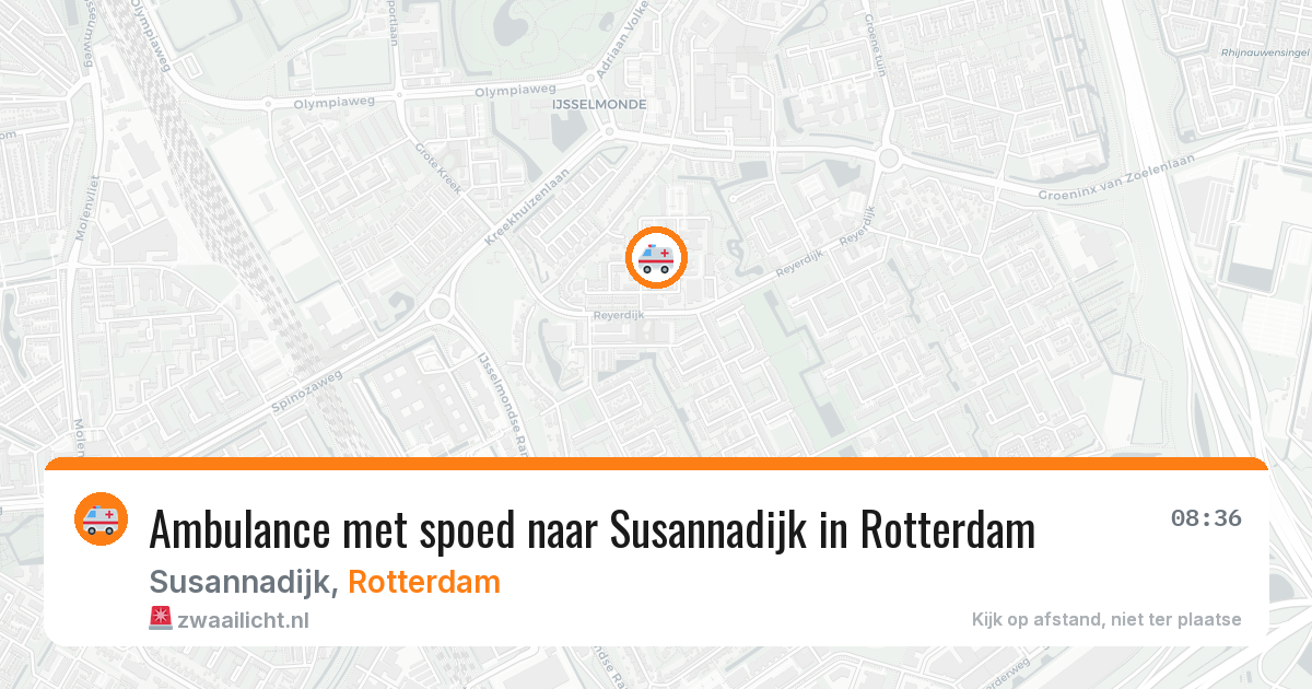 Ambulance met spoed naar Susannadijk in Rotterdam — 15 mei 2026