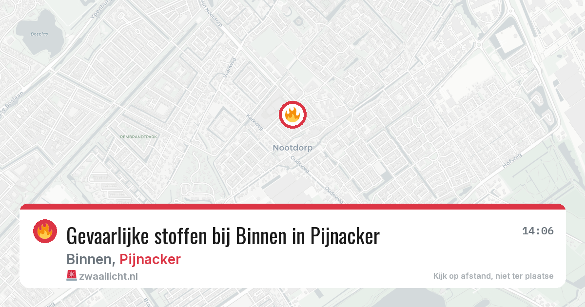 Gevaarlijke stoffen bij Binnen in Pijnacker — 28 mrt 2026