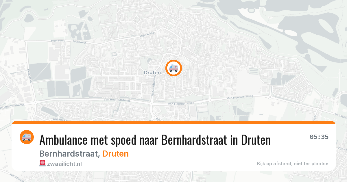 Ambulance met spoed naar Bernhardstraat in Druten — 16 apr 2026