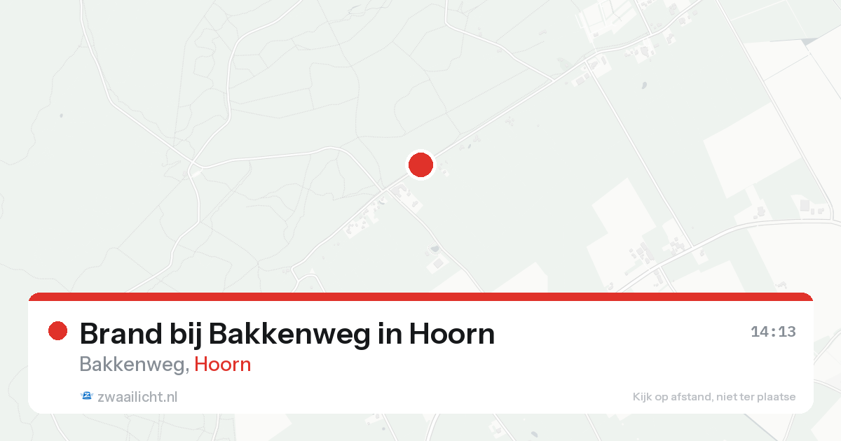 Brand bij Bakkenweg in Hoorn — 18 mei 2026