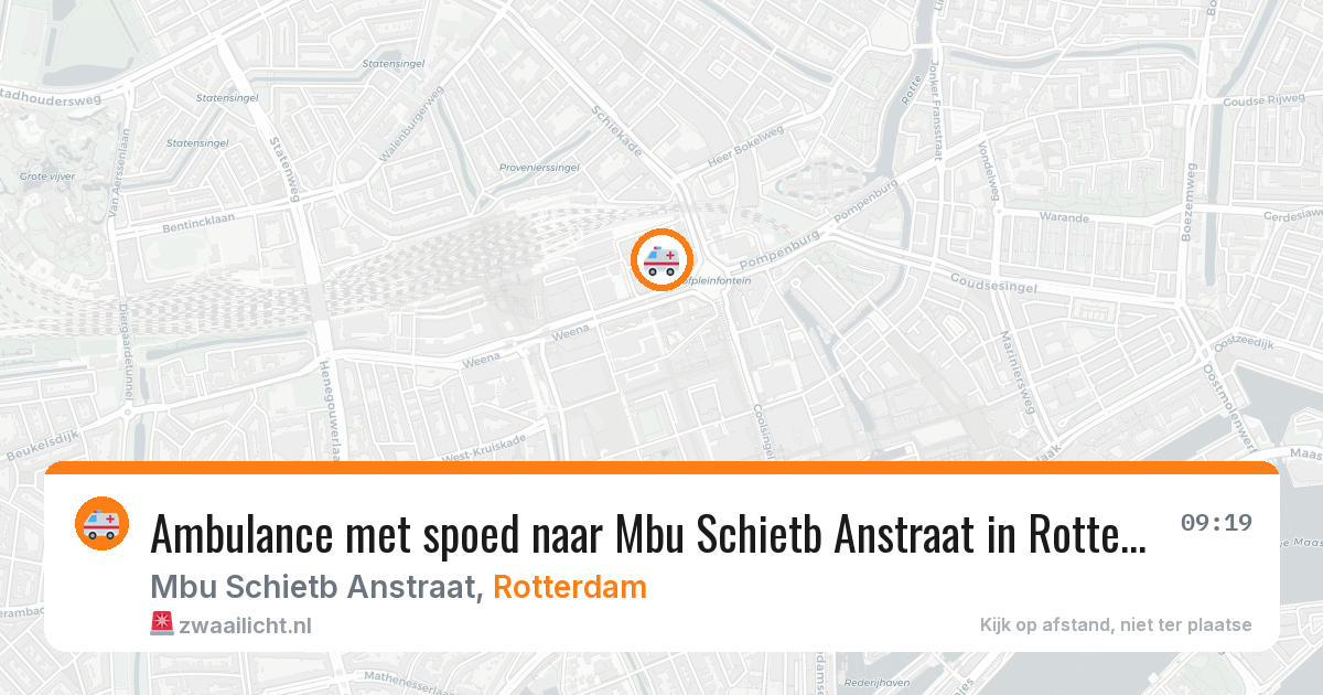 Ambulance met spoed naar Mbu Schietb Anstraat in Rotterdam — 25 jun 2026
