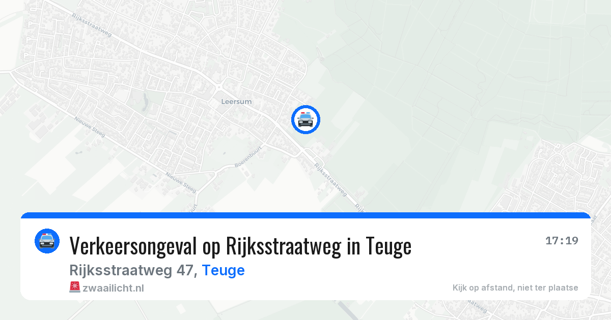 Verkeersongeval op Rijksstraatweg in Teuge — 24 feb 2026