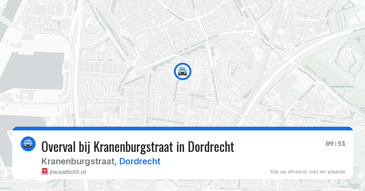 Overval bij Kranenburgstraat in Dordrecht — 18 jul 2026