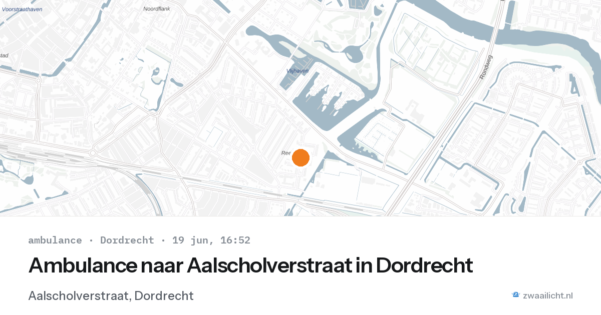Ambulance naar Aalscholverstraat in Dordrecht — 19 jun 2026