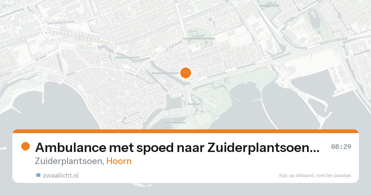 Ambulance met spoed naar Zuiderplantsoen in Hoorn — 25 aug 2026