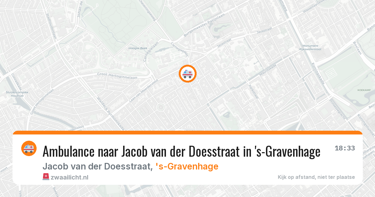 Ambulance naar Jacob van der Doesstraat in 's-Gravenhage — 15 jun 2026