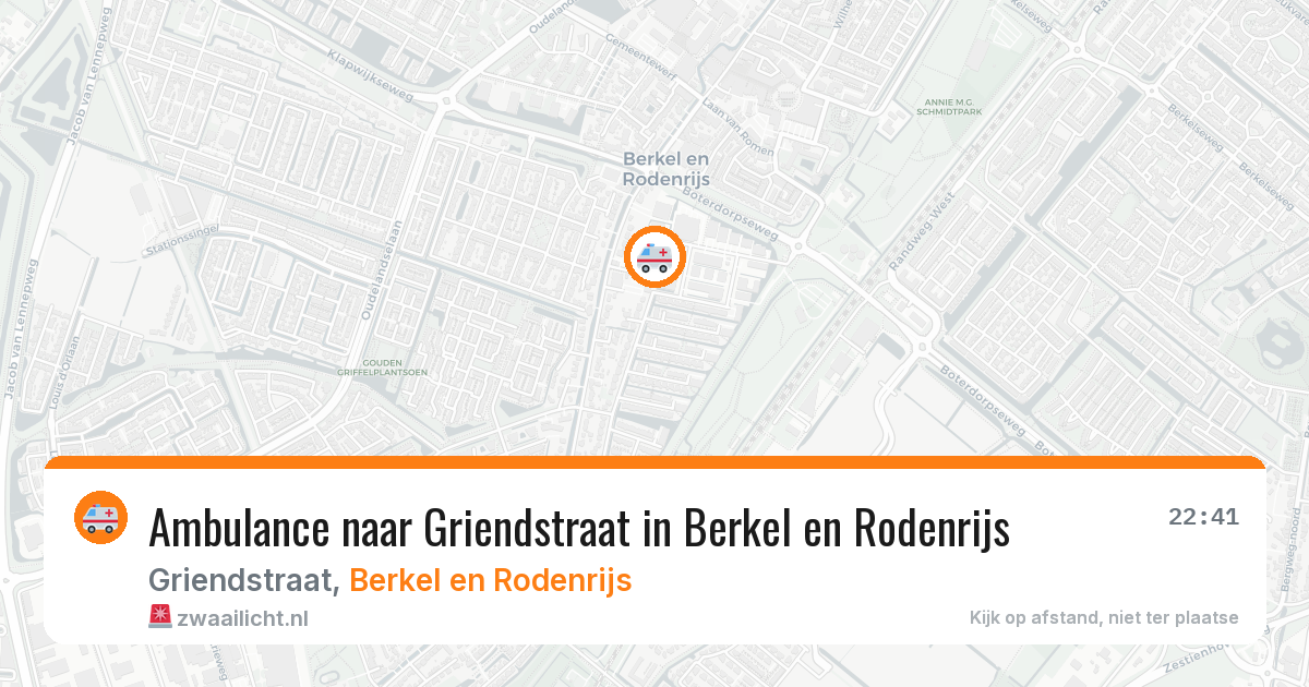 Ambulance naar Griendstraat in Berkel en Rodenrijs — 20 jun 2026