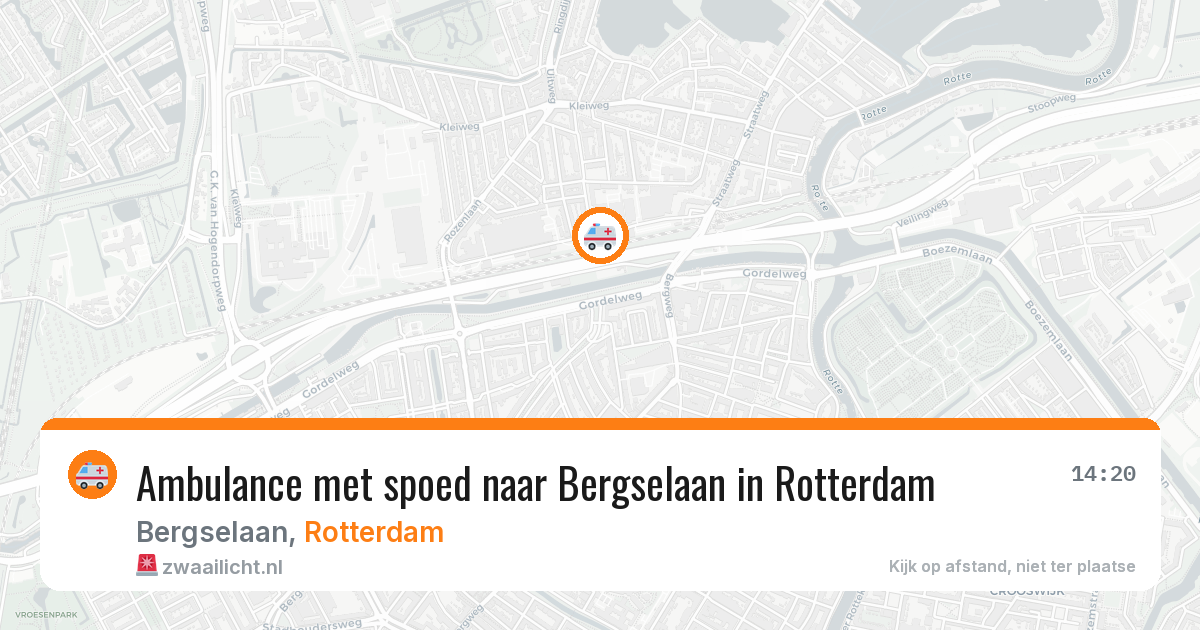 Ambulance met spoed naar Bergselaan in Rotterdam — 5 jul 2026