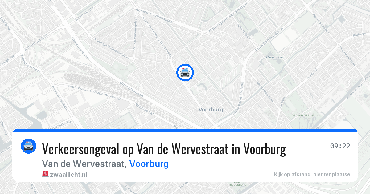 Verkeersongeval op Van de Wervestraat in Voorburg — 27 jun 2026