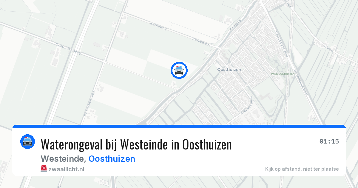 Waterongeval bij Westeinde in Oosthuizen — 11 jun 2026