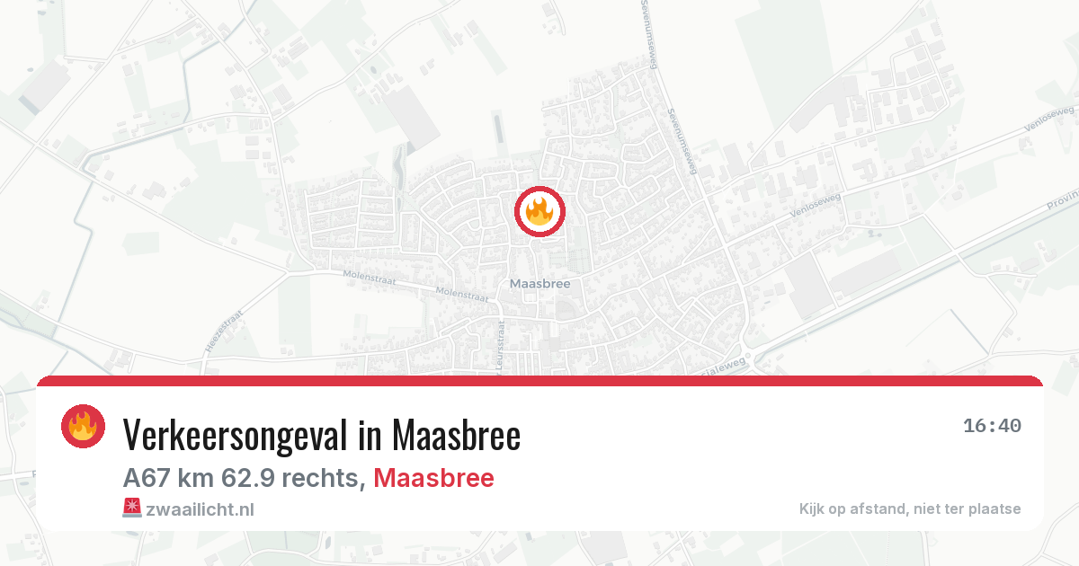 Verkeersongeval in Maasbree — 4 apr 2026
