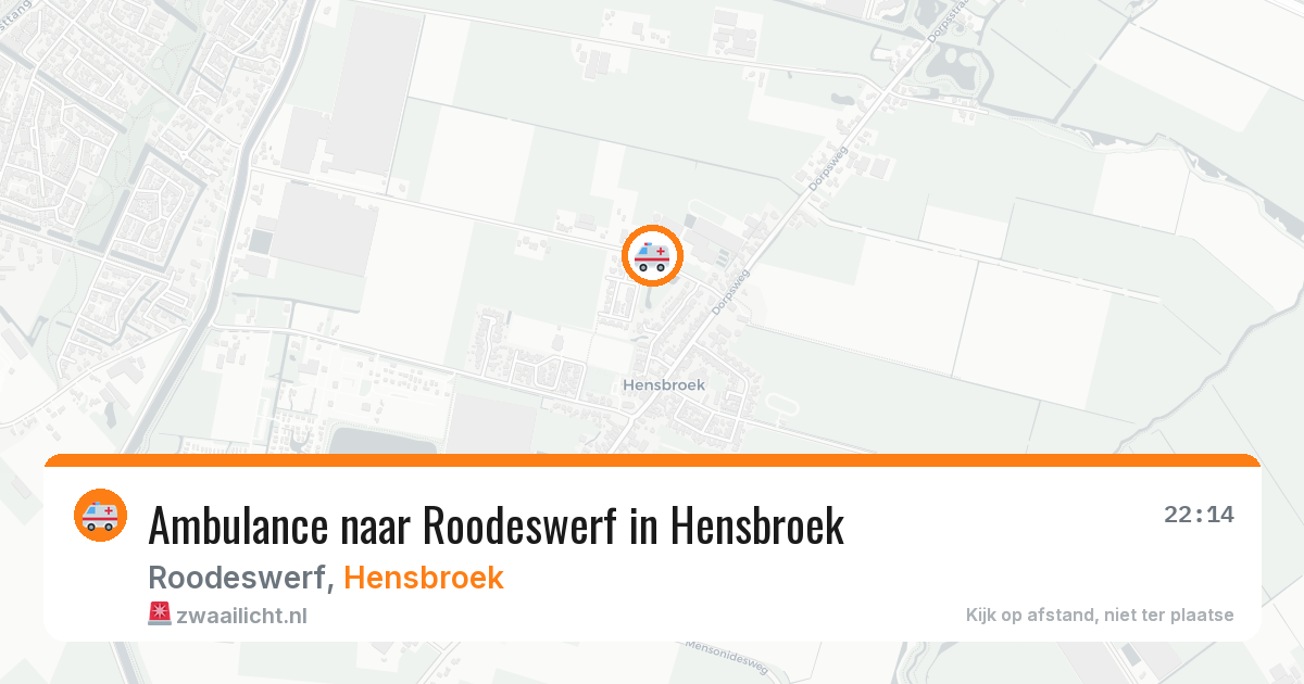 Ambulance naar Roodeswerf in Hensbroek — 8 mei 2026