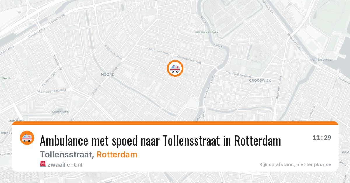 Ambulance met spoed naar Tollensstraat in Rotterdam — 4 jul 2026