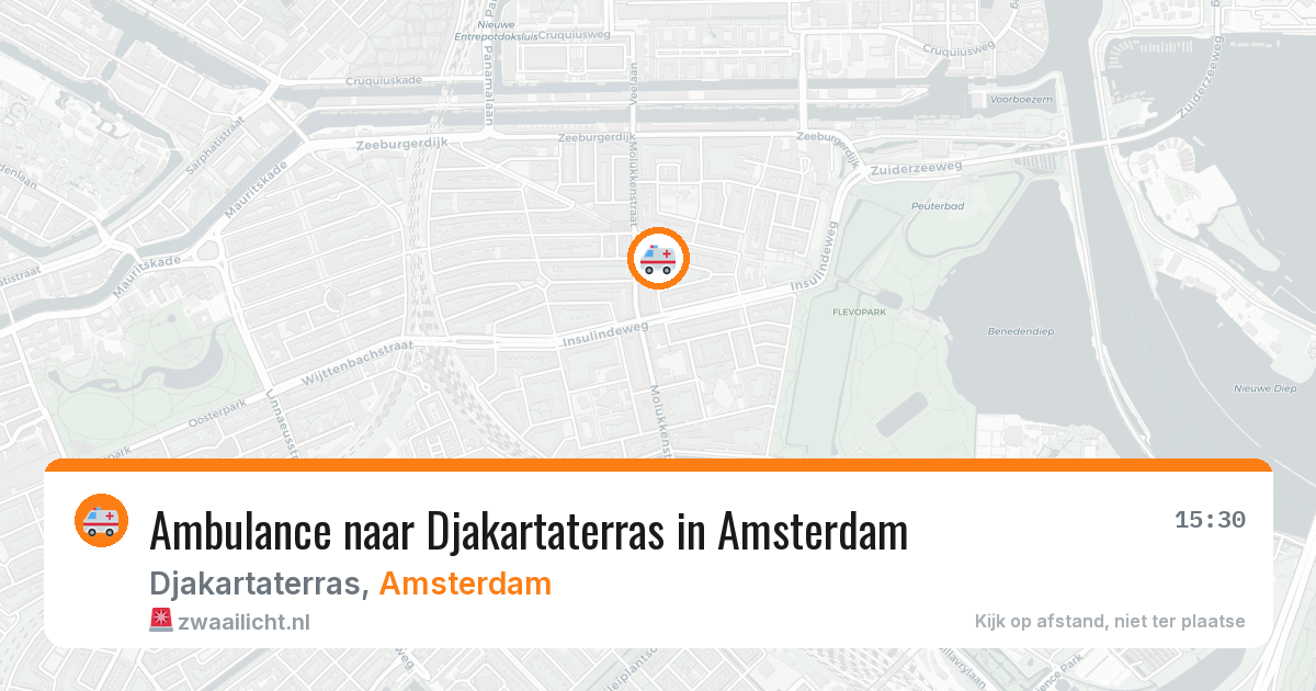 Ambulance naar Djakartaterras in Amsterdam — 5 mei 2026