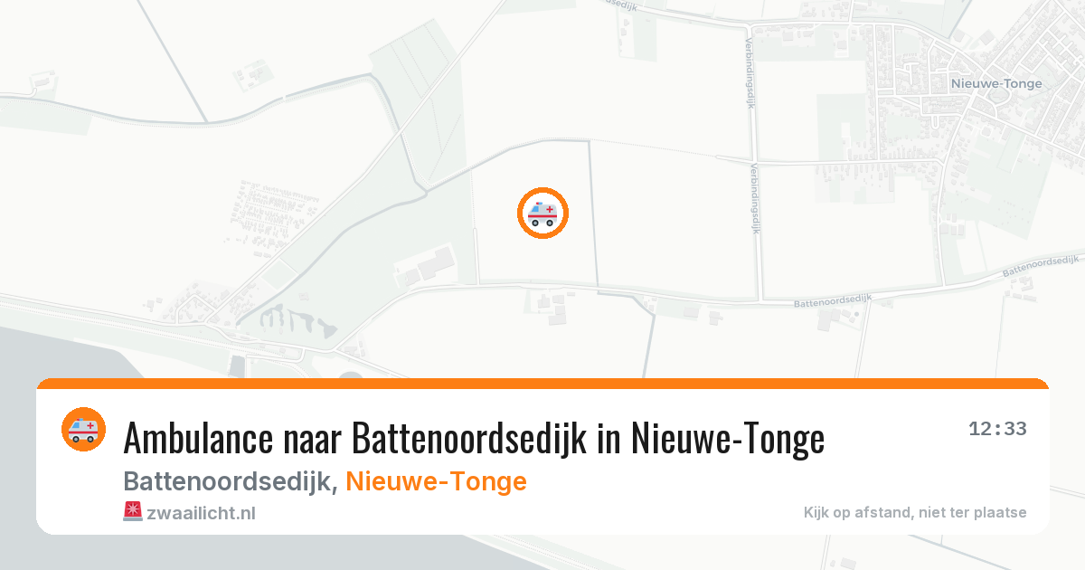 Ambulance naar Battenoordsedijk in Nieuwe-Tonge — 19 jun 2026