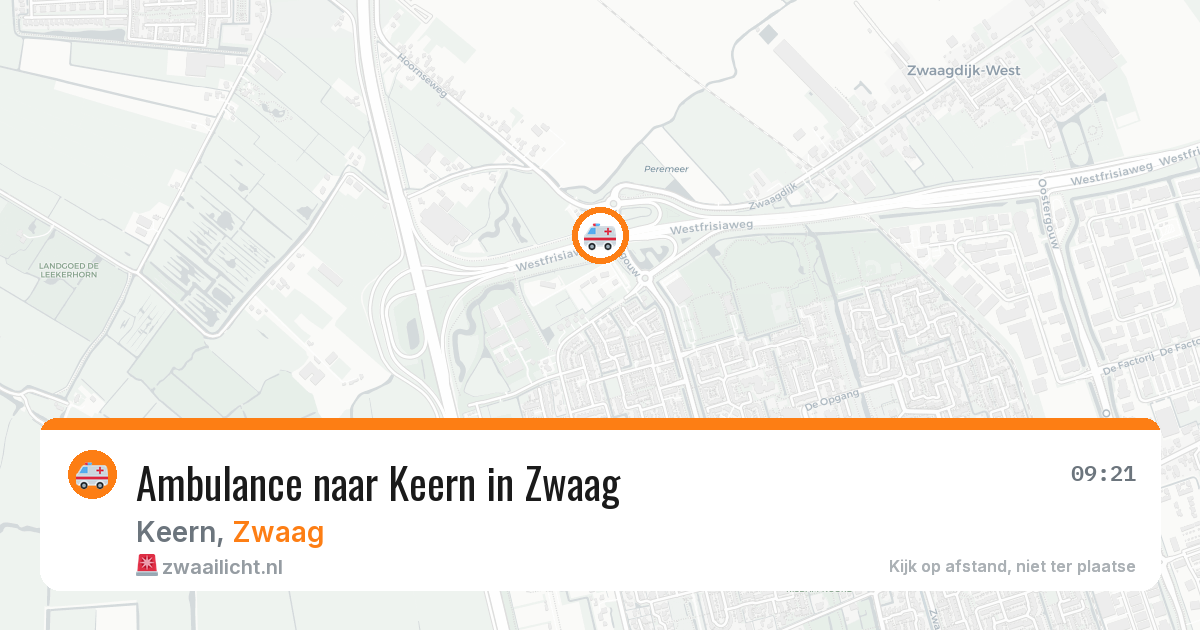 Ambulance naar Keern in Zwaag — 1 aug 2026