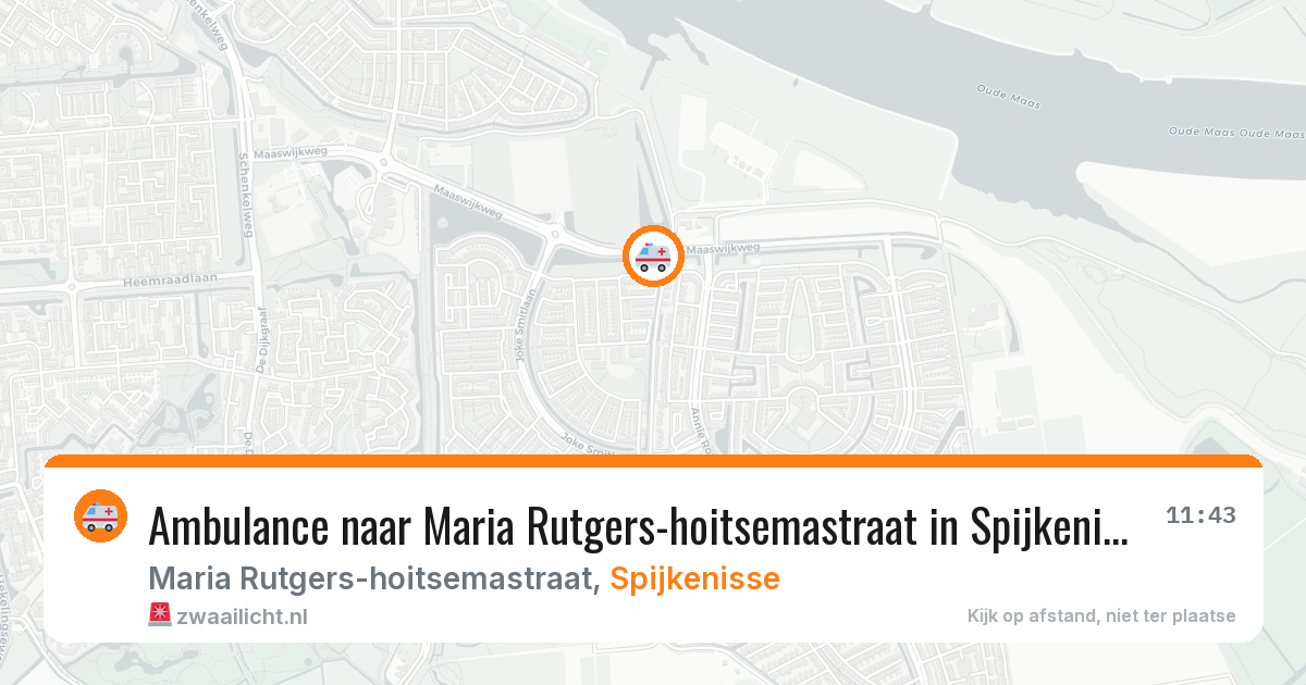 Ambulance naar Maria Rutgers-hoitsemastraat in Spijkenisse — 25 mei 2026