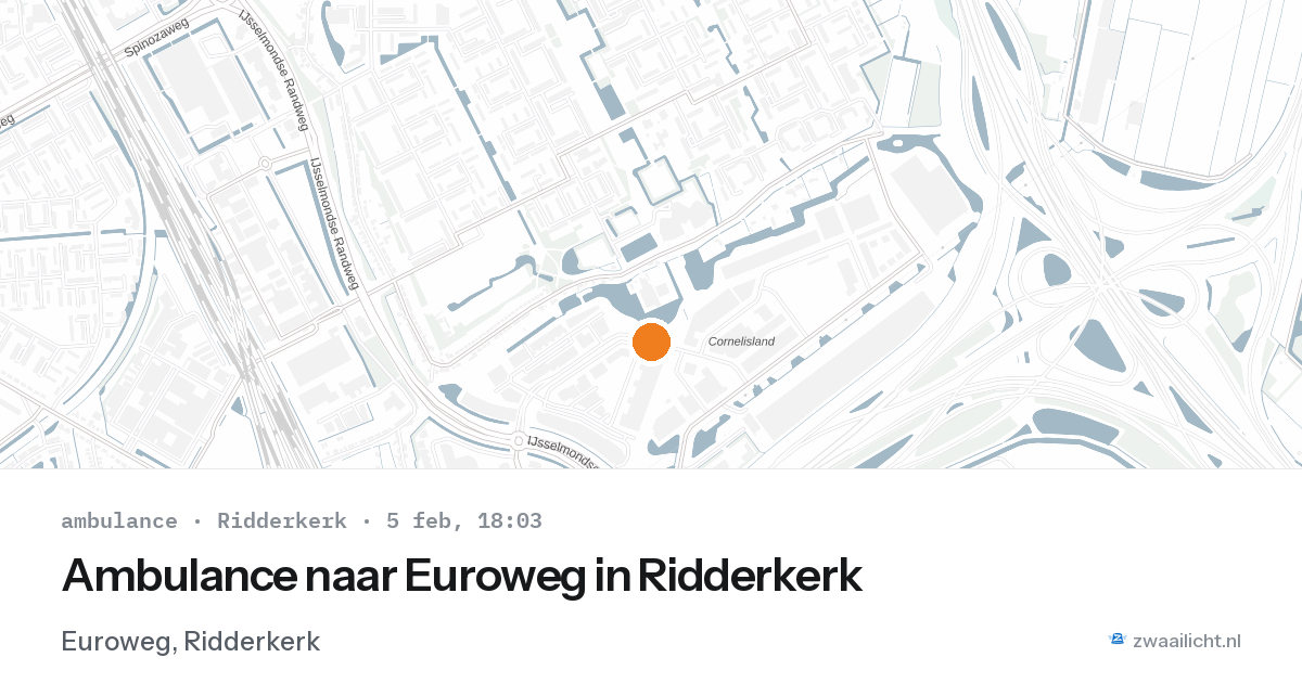 Ambulance naar Euroweg in Ridderkerk — 5 feb 2026