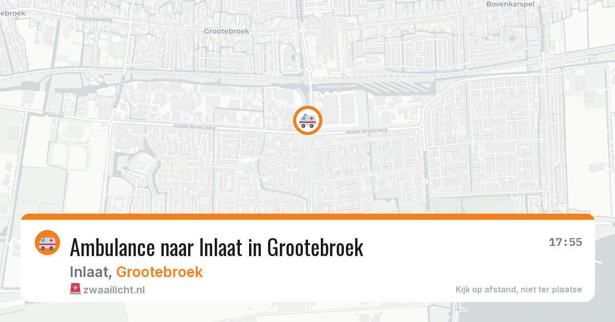 Ambulance naar Inlaat in Grootebroek — 3 aug 2026