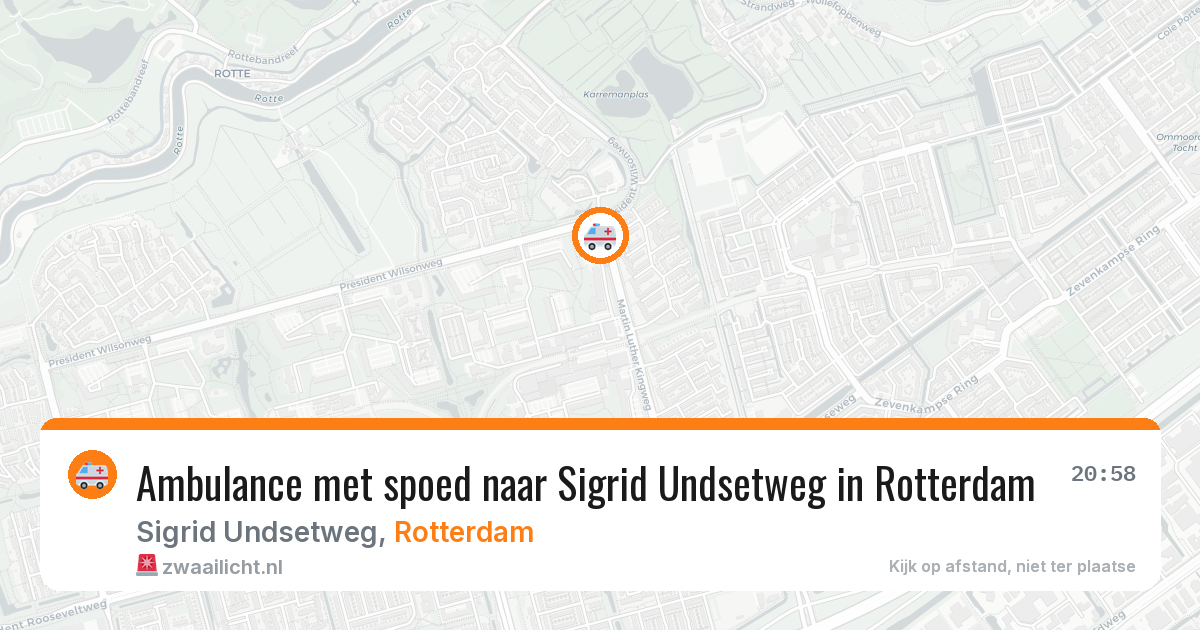 Ambulance met spoed naar Sigrid Undsetweg in Rotterdam — 6 aug 2026