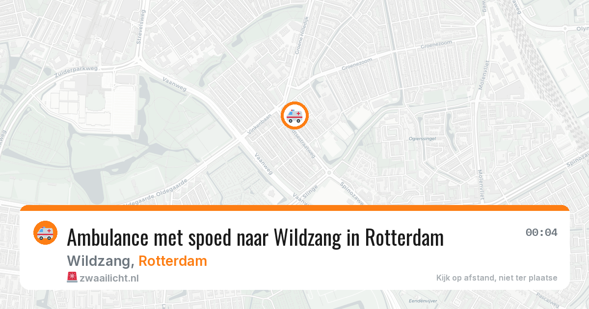 Ambulance met spoed naar Wildzang in Rotterdam — 13 jun 2026