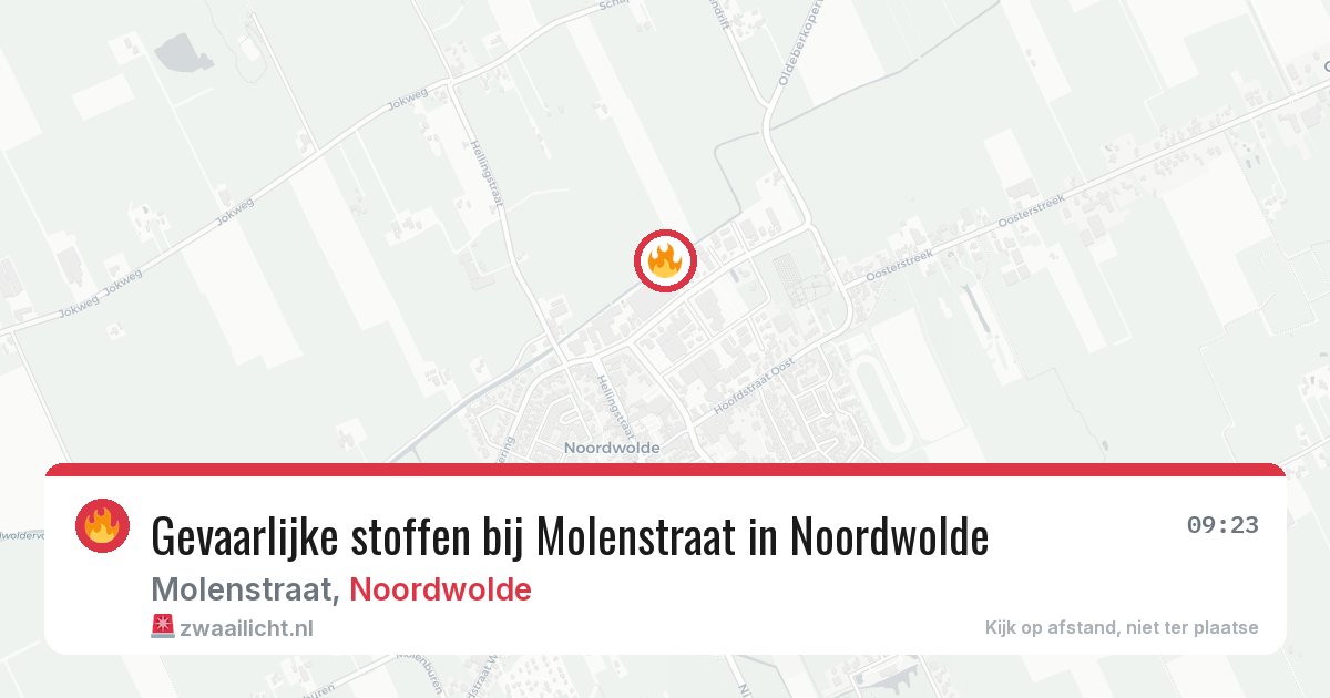 Gevaarlijke stoffen bij Molenstraat in Noordwolde — 26 mei 2026