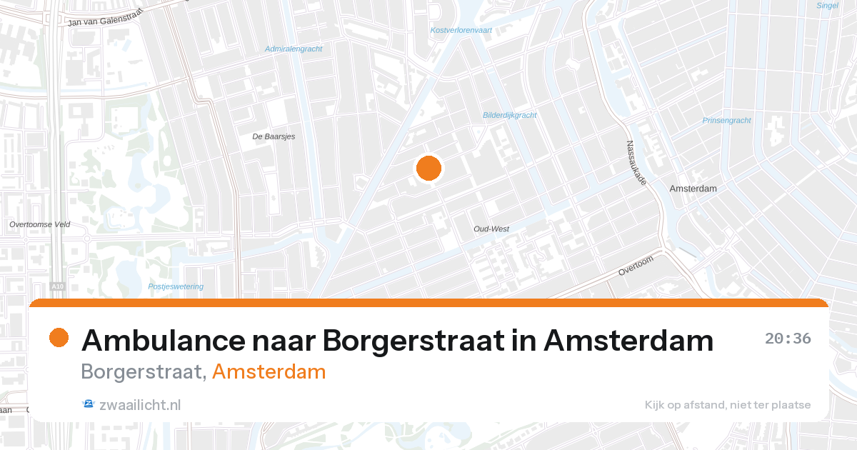 Ambulance naar Borgerstraat in Amsterdam — 27 aug 2026