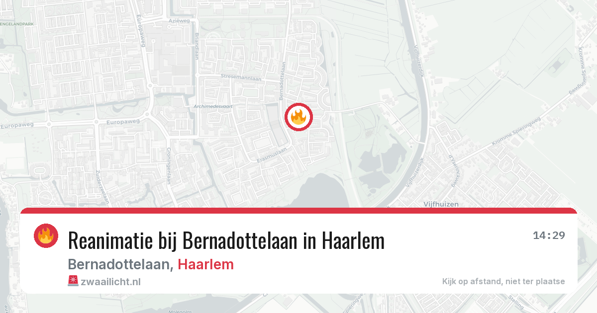 Reanimatie bij Bernadottelaan in Haarlem — 5 jul 2026