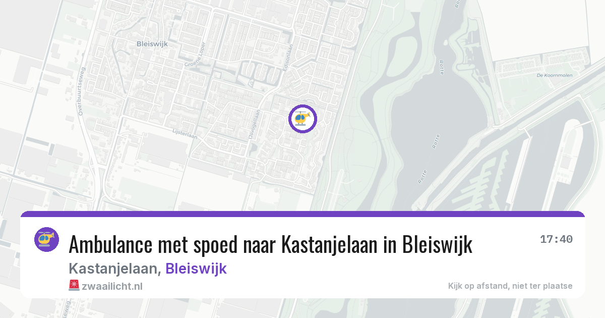 Ambulance met spoed naar Kastanjelaan in Bleiswijk — 13 feb 2026
