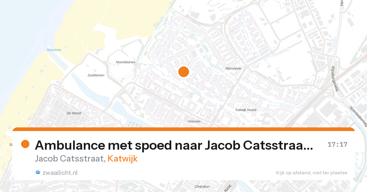 Ambulance met spoed naar Jacob Catsstraat in Katwijk — 6 mrt 2026