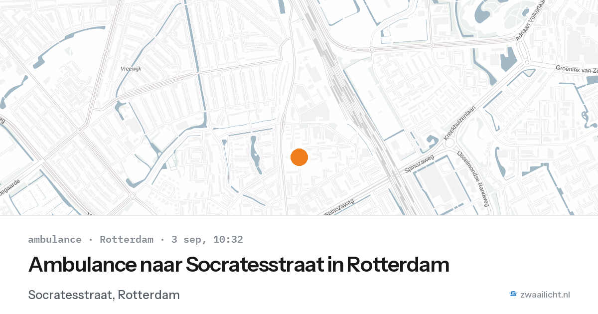 Ambulance naar Socratesstraat in Rotterdam — 3 sep 2026