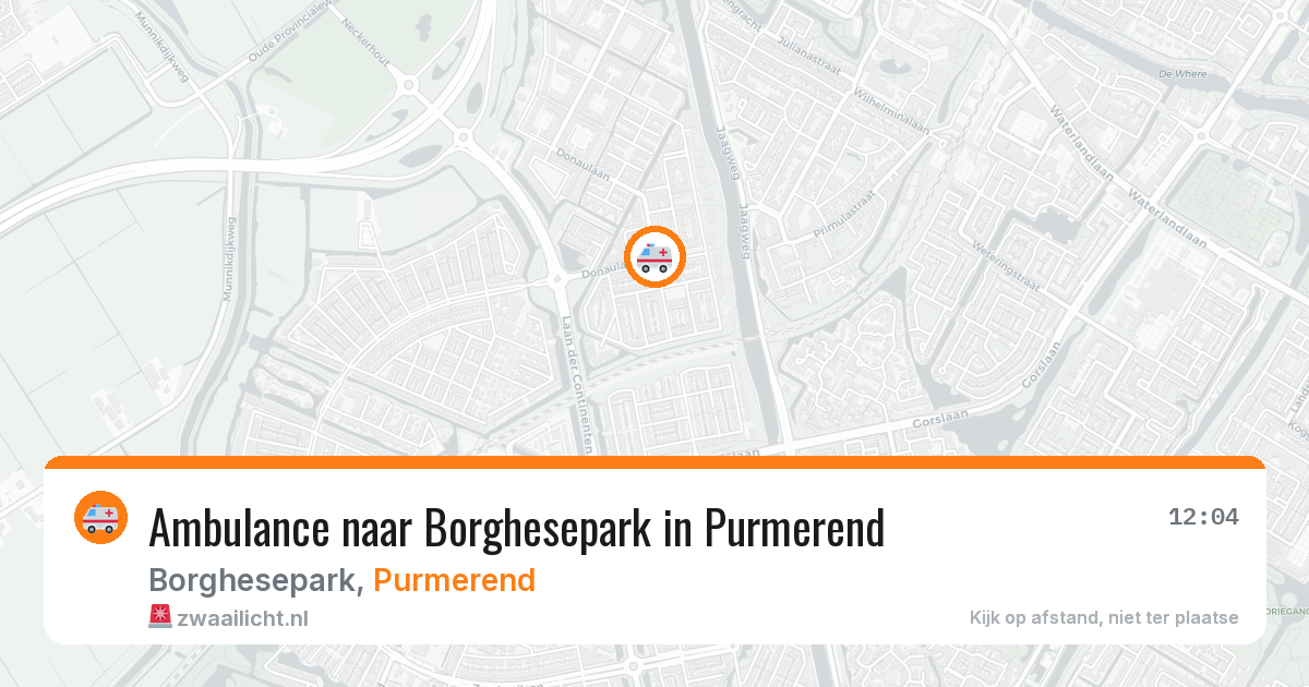 Ambulance naar Borghesepark in Purmerend — 21 apr 2026