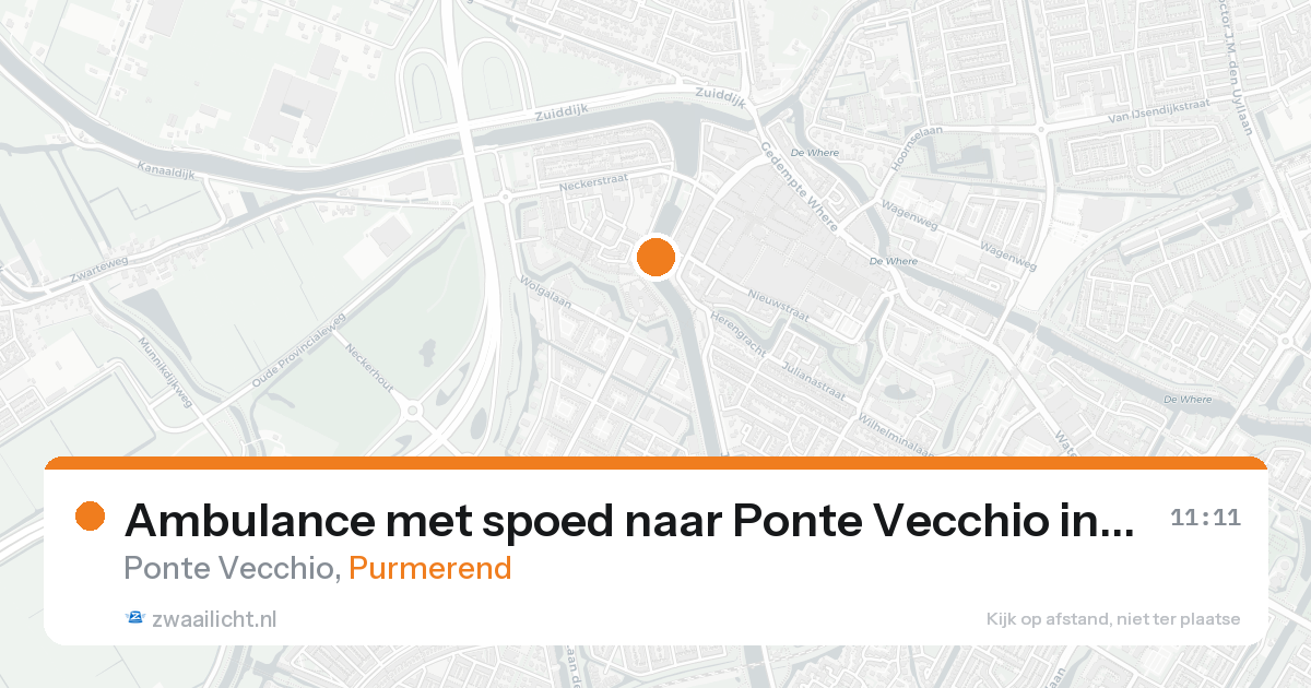 Ambulance met spoed naar Ponte Vecchio in Purmerend — 24 aug 2026