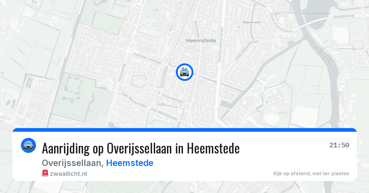 Aanrijding op Overijssellaan in Heemstede — 29 jul 2026