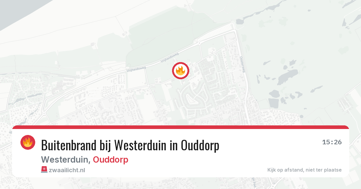 Buitenbrand bij Westerduin in Ouddorp — 23 mei 2026