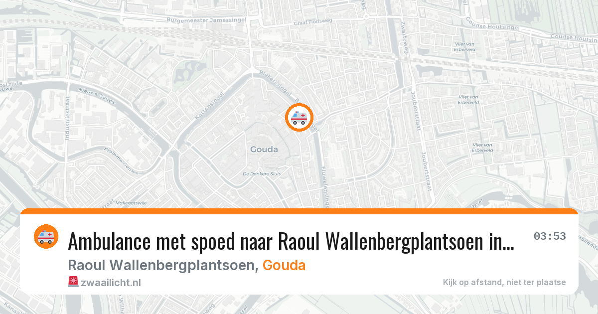 Ambulance met spoed naar Raoul Wallenbergplantsoen in Gouda — 3 mei 2026
