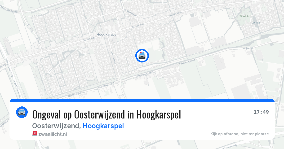 Ongeval op Oosterwijzend in Hoogkarspel — 11 jun 2026