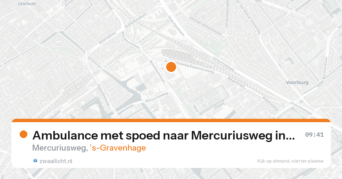 Ambulance met spoed naar Mercuriusweg in 's-Gravenhage — 18 aug 2026