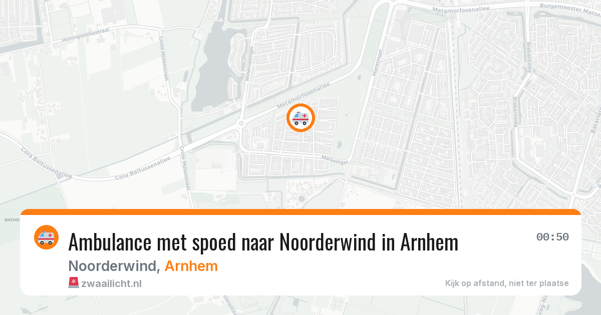 Ambulance met spoed naar Noorderwind in Arnhem — 16 apr 2026