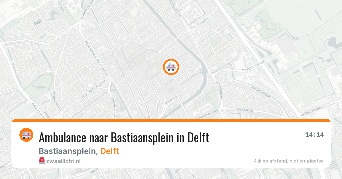 Ambulance naar Bastiaansplein in Delft — 1 jul 2026