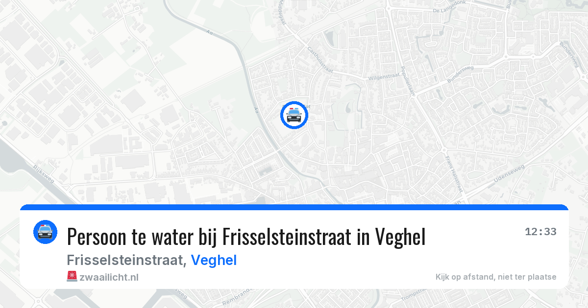 Persoon te water bij Frisselsteinstraat in Veghel — 27 apr 2026
