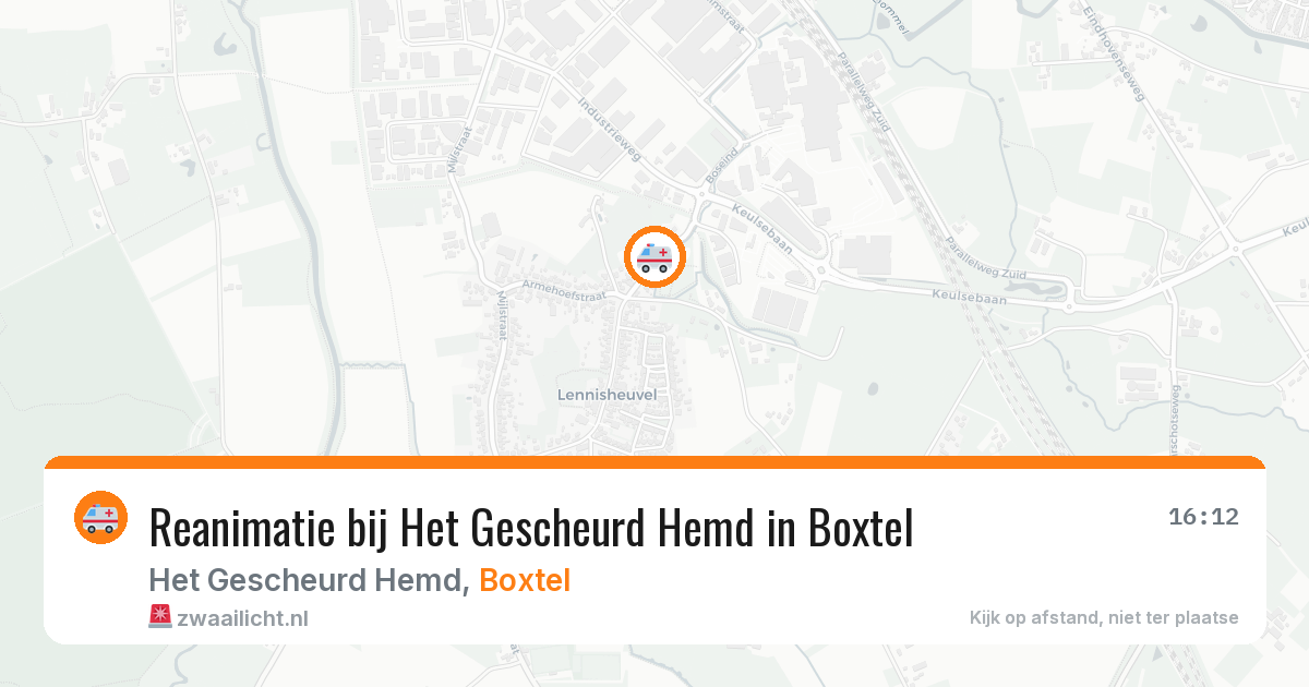 Reanimatie bij Het Gescheurd Hemd in Boxtel — 20 mei 2026