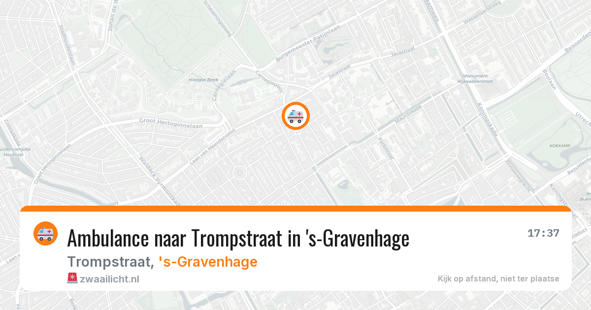Ambulance naar Trompstraat in 's-Gravenhage — 8 jul 2026
